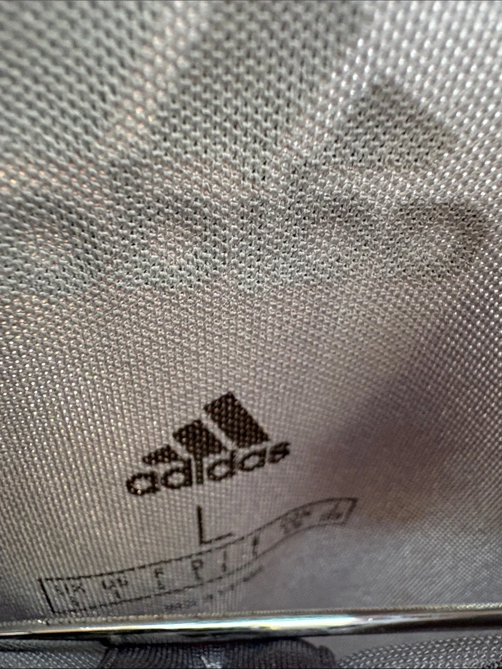 adidas Golf Men's Gray Performance Polo with Striped Sleeve Detail Large